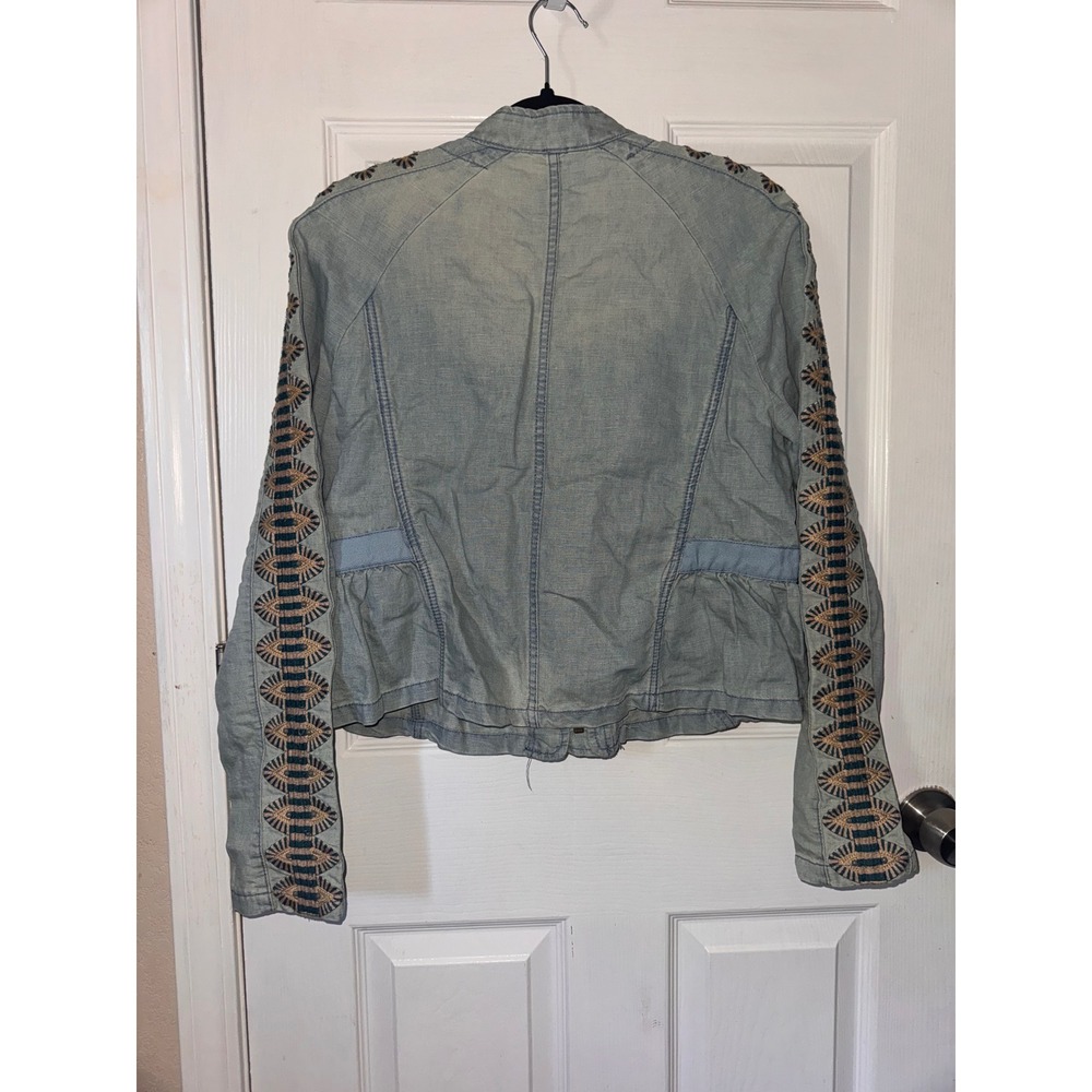 Free people Embroidered denim jacket - Picture 4 of 5